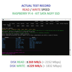 KIT-2B(256)  Raspberry Pi 4 (4GB RAM) KIT SATA NGFF SSD 256GB - Complete SET SIAP PAKAI